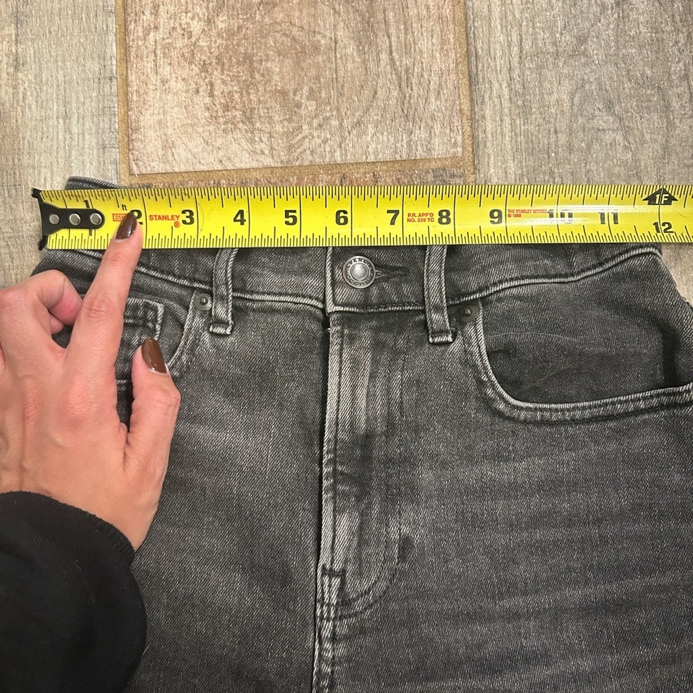 Everlane The Cheeky Jean Washed Black Wash Hi-Rise Size 24 Crop - Picture 4 of 7